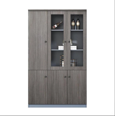 Tủ tài liệu 2 cánh kính 1 cánh gỗ SV25