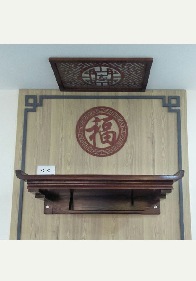 Bàn thờ treo tường gỗ Gõ SV015G