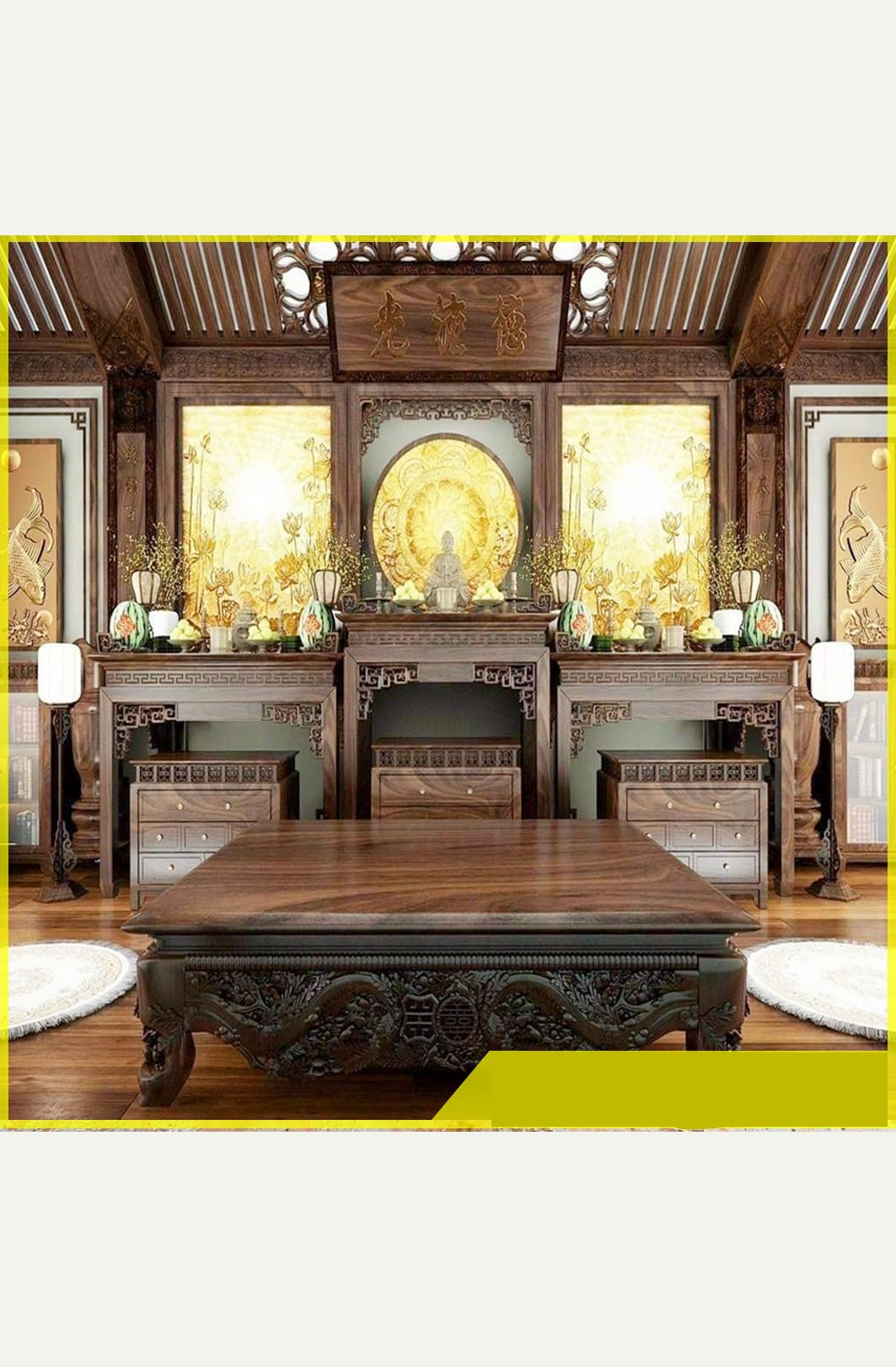 Phòng thờ Phật kết hợp thờ gia tiên SV05