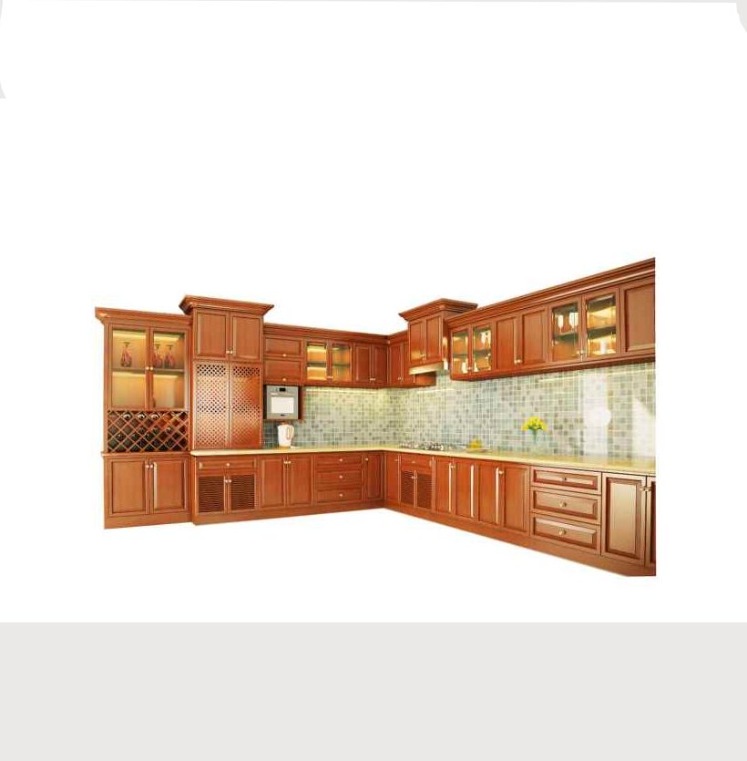 Tủ bếp gỗ gõ đỏ cao cấp SV12