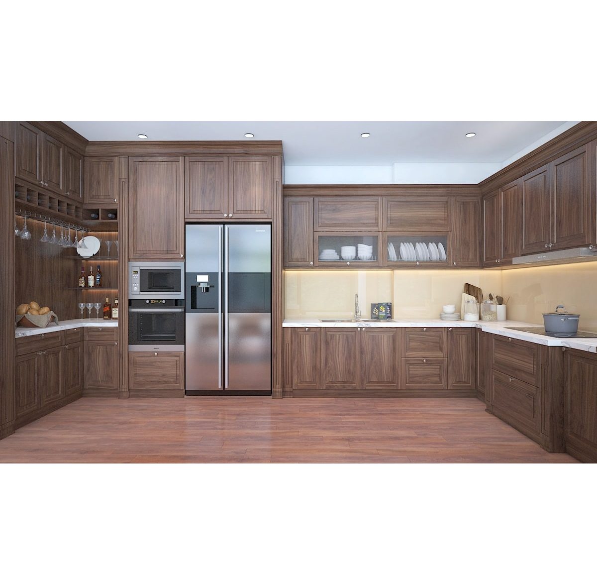 Tủ bếp Gỗ Óc Chó SV767
