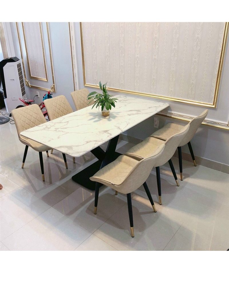 Bộ bàn ăn 6 ghế mặt đá SV28