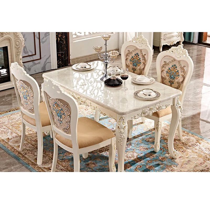 Bàn ghế ăn tân cổ điển SV02
