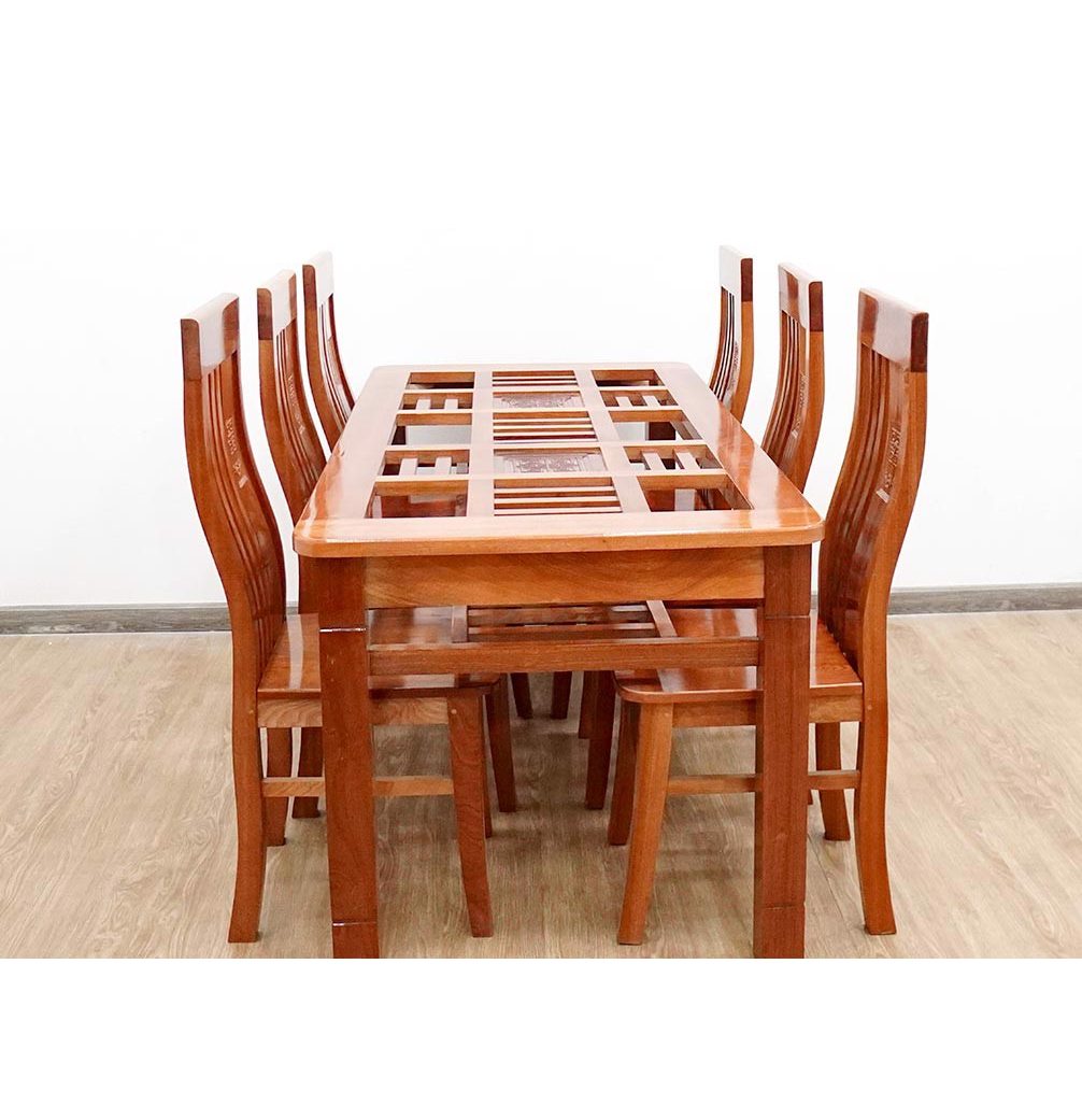 Bàn ăn gỗ xoan đào SV007