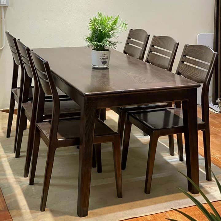 Bộ bàn ăn 6 ghế gỗ sồi SV39